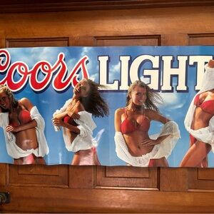 Vintage 90’s Coors Light Beer Poster